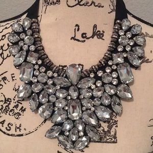 STATEMENT crystal collared bib necklace